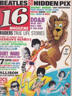 16 Magazine- Vol. 8 No. 4 Sept. 1966: Beatles 60 Hidden Piix