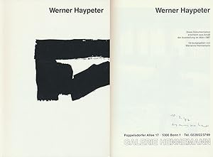 Bild des Verkufers fr Werner Haypeter. [Signierter Ausstellungskatalog.] zum Verkauf von Antiquariat Lenzen