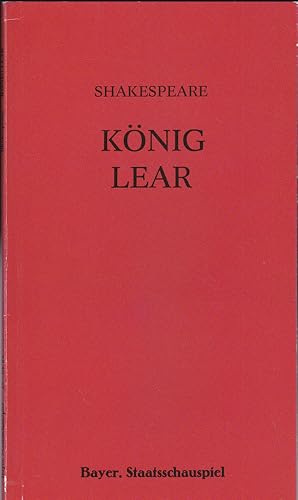 Bild des Verkufers fr Programmheft: King Lear - William Shakespeare zum Verkauf von Versandantiquariat Karin Dykes