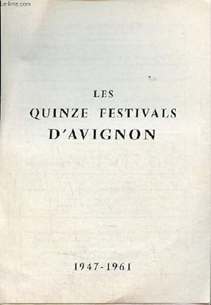 Bild des Verkufers fr Un programme dpliant : Les quinze festivals d'Avignon 1947-1961. zum Verkauf von Le-Livre