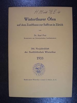 Bild des Verkufers fr Winterthurer fen auf dem Zunfthaus zur Saffran in Zrich zum Verkauf von Buchfink Das fahrende Antiquariat