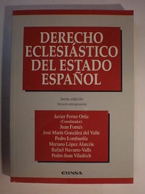 Seller image for Derecho Eclesistico del Estado Espaol for sale by Librera Antonio Azorn