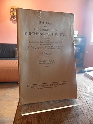 Seller image for Beitrge zur Thringischen Kirchengeschichte. Band IV (Umfassend Heft 8 - 10) 1939. for sale by Antiquariat Floeder