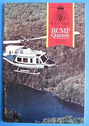 Seller image for The RCMP Quarterly | Vol. 38 - No. 1 | January, 1973 for sale by The People's Co-op Bookstore