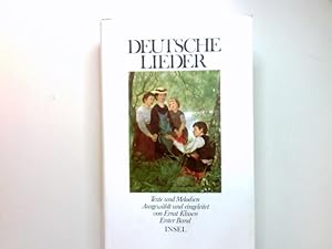 Bild des Verkufers fr Deutsche Lieder Band. 1. zum Verkauf von Antiquariat Buchhandel Daniel Viertel