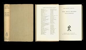Lord Frederic Hamilton, The Days Before Yesterday, Popular Memoir of British 19th Century Aristoc...