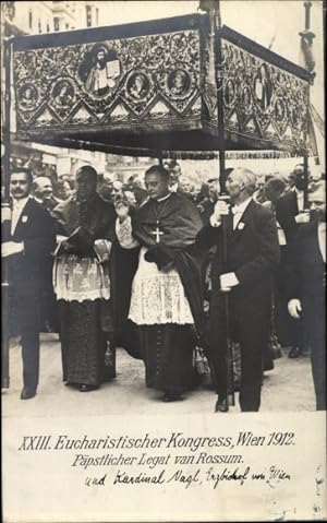 Ansichtskarte / Postkarte Wien, XXIII. Eucharistischer Kongress, Päpstlicher Legat van Rossum, 1912