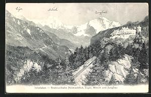 Ansichtskarte Interlaken, Drahtseilbahn Heimwehfluh