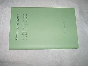 Schöne erste Sätze. Hermann Lenz und die Kunst des Anfangs.