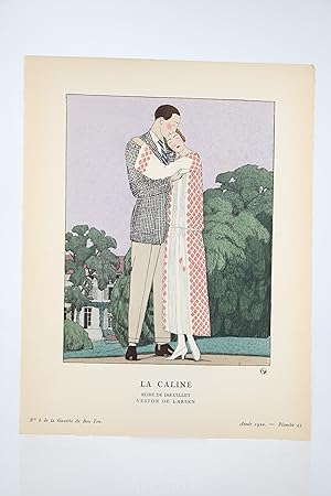 La Câline. Robe de Doeuillet. Veston de Larsen (pl.43, La Gazette du Bon ton, 1922 n°6)
