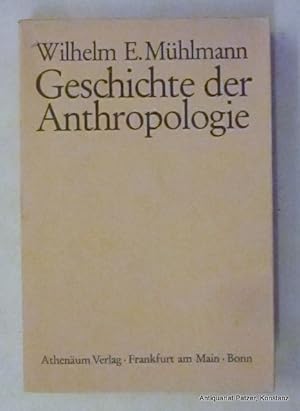 Bild des Verkufers fr Geschichte der Anthropologie. 2. verbesserte u. erweiterte Auflage. Frankfurt, Athenum, 1968. 327 S. Or.-Kart. zum Verkauf von Jrgen Patzer