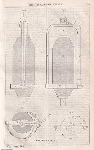 1847, John Groom of Oldham Patent for Improvements in Machinery for Slubbing and Roving Cotton Wo...