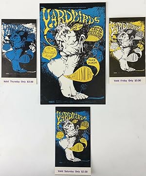 Bild des Verkufers fr BILL GRAHAM PRESENTS YARDBIRDS FILLMORE CONCERT TICKETS/POSTCARD BG-121 zum Verkauf von Second Story Books, ABAA