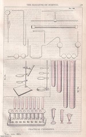 1847, Practical Chemistry. A full page engraving featured in a complete issue of The Magazine of ...