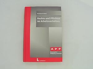 Bild des Verkufers fr Rechte und Pflichten im Arbeitsverhltnis zum Verkauf von Das Buchregal GmbH