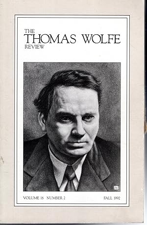 Seller image for The Thomas Wolfe Review. Volume 16, No. 2: Summer, 1992 for sale by Dorley House Books, Inc.