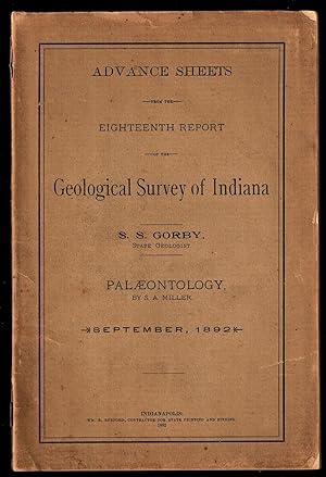 Palaeontology; in Advance Sheets from the Eighteenth Report of the Geological Survey of Indiana; ...