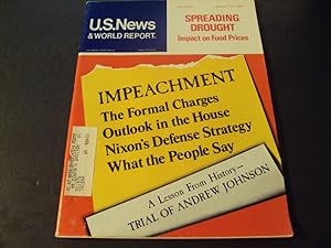 US News World Report Aug 12 1974 Spreading Drought, Impeachment