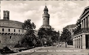 Seller image for Ansichtskarte / Postkarte Grlitz in der Lausitz, Kaisertrutz, Reichenbacher Turm, Gerhart-Hauptmann-Theater for sale by akpool GmbH