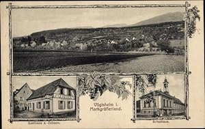 Ansichtskarte / Postkarte Vögisheim Müllheim in Baden Markgräflerland, Gesamtansicht, Gasthaus zu...