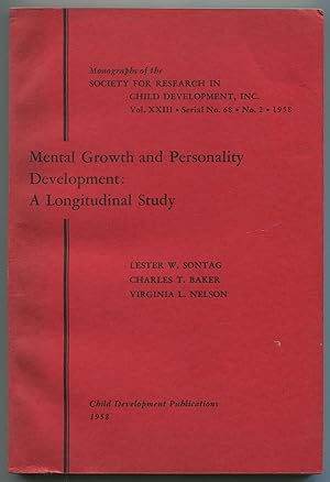 Imagen del vendedor de Mental Growth and Personality: A Longitudinal Study [in] Monographs of the Society for Research in Child Development, Inc. - Vol. XXIII, Serial No. 68, No. 2, 1958 a la venta por Between the Covers-Rare Books, Inc. ABAA
