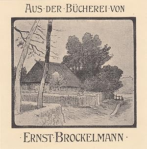 Immagine del venditore per Aus der Bcherei von Ernst Brockelmann. Norddeutsches Bauernhaus. venduto da Antiquariat  Braun