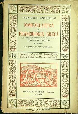 Imagen del vendedor de Nomenclatura e fraseologia greca a la venta por Librodifaccia