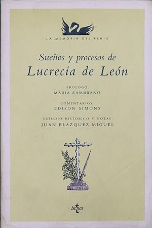 Imagen del vendedor de Sueos y procesos de Lucrecia de Len a la venta por Librera Alonso Quijano