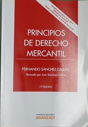 Imagen del vendedor de Principios de derecho mercantil a la venta por Librera Alonso Quijano