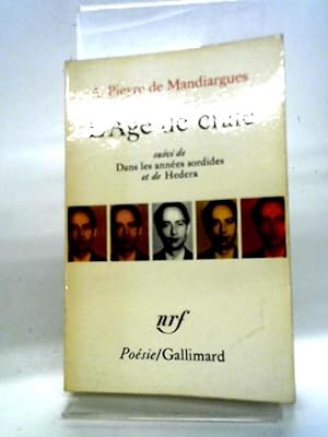 Imagen del vendedor de L'Age De Craie Suivi De Hedera a la venta por World of Rare Books