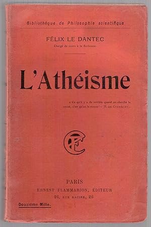 Image du vendeur pour L'Athisme mis en vente par LibrairieLaLettre2