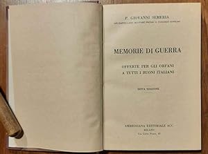 Memorie di guerra offerte per gli orfani a tutti i buoni italiani