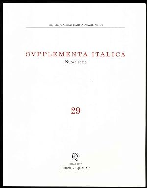 Supplementa italica. Nuova serie n. 29.