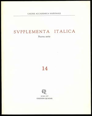 Supplementa italica. Nuova serie n. 14. Indici dei volumi 8-13.