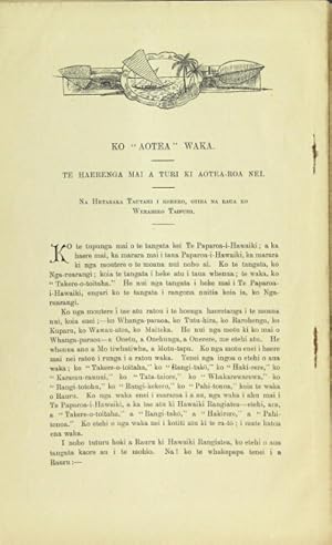 Ko "Aotea" Waka. Te haerenga mai a Turi ke Aotea-Roa eni. Na Hetaraka Tautahi I korero, otira na ...