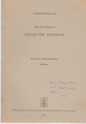 Senfliana. [Aus: Festschrift Helmuth Osthoff].