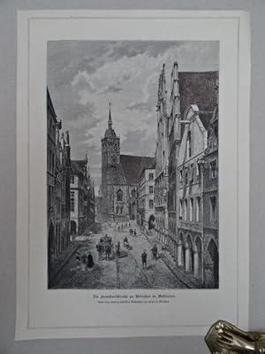 Die Lambertikirche zu Münster in Westfalen. Nach einer photographischen Aufnahme von Hunt in Müns...