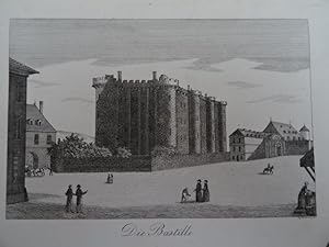Imagen del vendedor de Die Bastille. Kupferstich von Neubauer. Um 1870. 14 x 19,5 cm; Blattgre: 15 x 22,5 cm. a la venta por Antiquariat Daniel Schramm e.K.