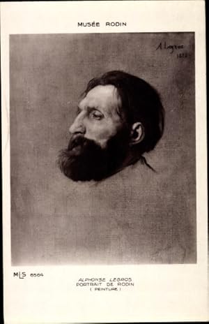 Seller image for Knstler Ansichtskarte / Postkarte Legros, Alphonse, Bildhauer Auguste Rodin, Portrait for sale by akpool GmbH