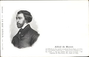 Seller image for Ansichtskarte / Postkarte Schriftsteller Alfred de Musset, Portrait, Le XIXe Siecle for sale by akpool GmbH