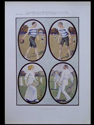 FOOTBALL ET TENNIS, PAUL SEGIETH - 1911 - PLANCHE