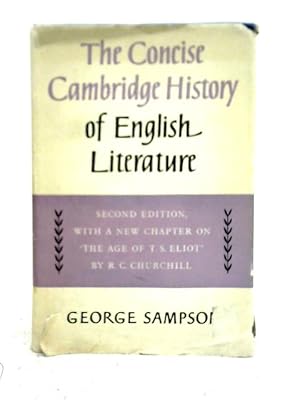 Immagine del venditore per The Concise Cambridge History of English Literature venduto da World of Rare Books