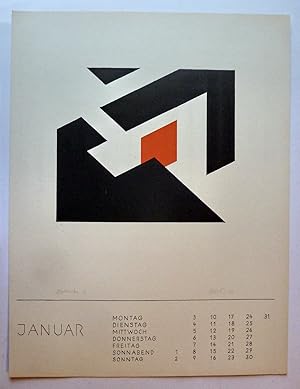 "Stadtecke 3". Serigrafie mit aufgeklebtem roten Detail. Aus "Original Graphik-Kalender 1977".