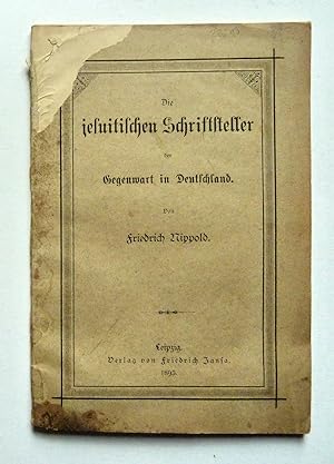 Imagen del vendedor de Die jesuitischen Schriftsteller der Gegenwart in Deutschland. Leipzig Jansa, 1895. a la venta por Graphikantiquariat Martin Koenitz