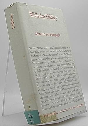 Wilhelm Dilthey Schriften zur Pädagogik