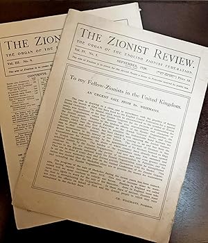 THE ZIONIST REVIEW: THE ORGAN OF THE ENGLISH ZIONIST FEDERATION VOL. III, NO. 9 [JAN 1920] AND VO...