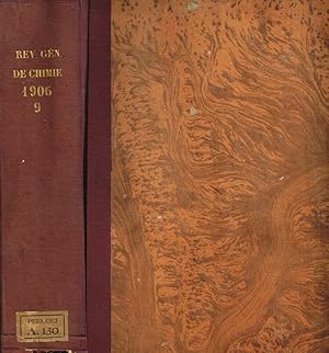 Imagen del vendedor de Revue generale de chimie pure et appliquee. Tome neuvieme janvier-decembre 1906 a la venta por Biblioteca di Babele