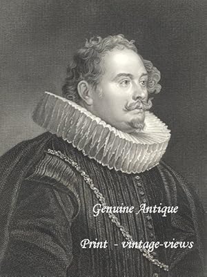 Martin Engelbrecht Antique Portrait Print Van Dyck