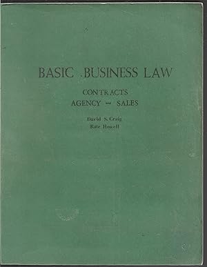 Seller image for Basic Business Law: Introduction Contracts (Revised): Agency - Sales for sale by Cher Bibler