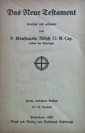 Bild des Verkufers fr Das Neue Testament zum Verkauf von books4less (Versandantiquariat Petra Gros GmbH & Co. KG)